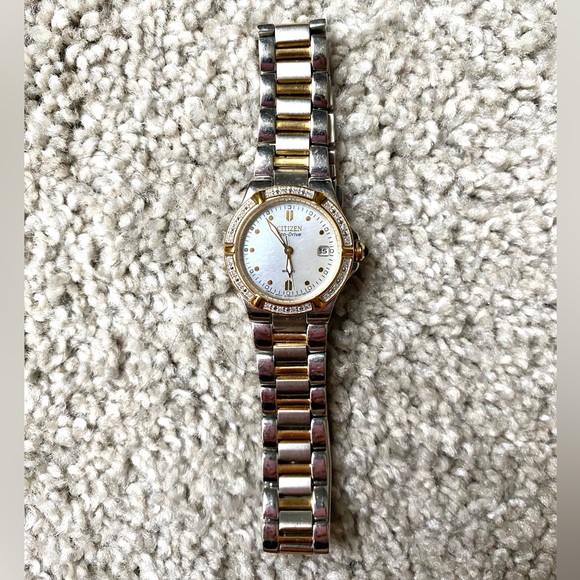 Eco-Drive Women’s Crystal Two-Tone Stainless Steel Bracelet Watch - Picture 3 of 3